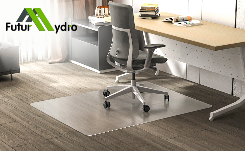 FuturHydro Chair Mat for Hardwood Floor, 30" x 48" Clear