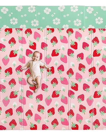 Strawberry Patch 70&amp;amp;#34; x 59&amp;amp;#34; Play Mat