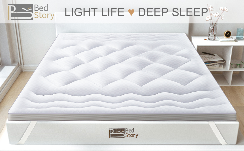 BedStory Mattress Topper Double Bed 6cm Thick, Hotel Quality Bed Topper