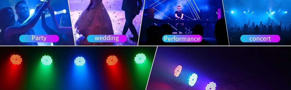 Amazon.com: Seven Stars Stage Lights RGB DJ Light,Super