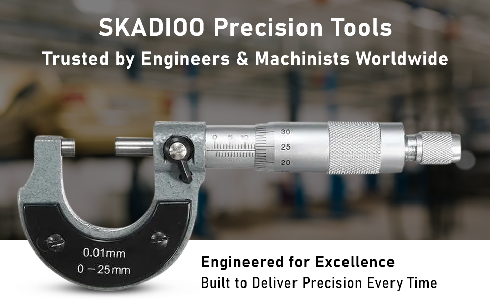Micrometer 0-25mm, 0.01mm Precision Measurement Tool SPN-Mc368P