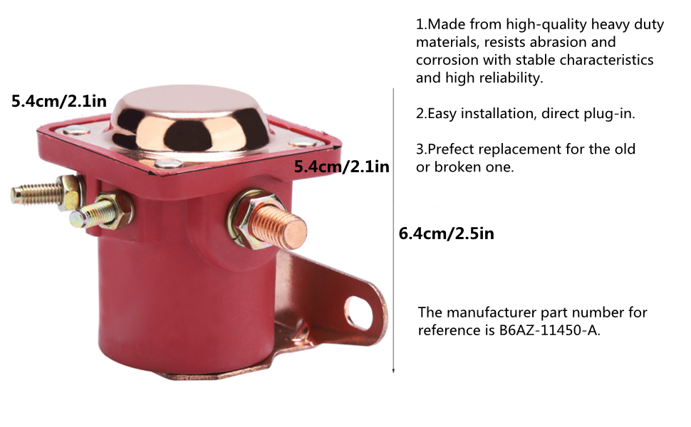 Aramox Starter Solenoid Relay, 12V 4Terminal Car Refit