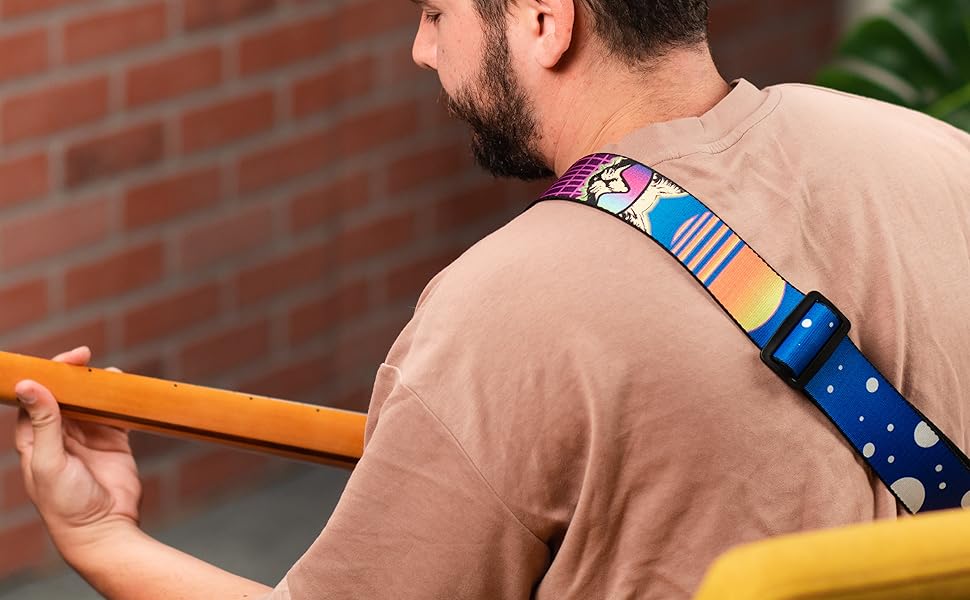 Amazon.com: Levy's Leathers 2” Wide Polyester Guitar Strap