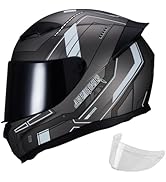 Amazon.com: JQF Gear Full Face Helmet Black Motorcycle