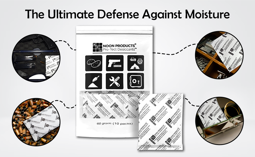 60 Gram Silica Gel Desiccant Packets (10 Pack) for