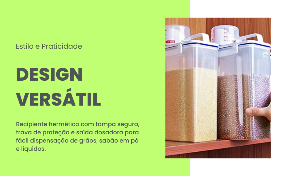 Pote Hermético de Plástico Transparente