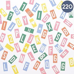 With many colored letters to decorate the light box