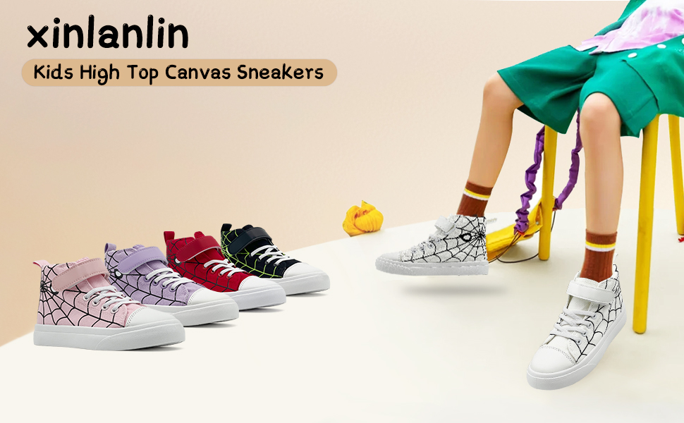kids high top canvas sneakers