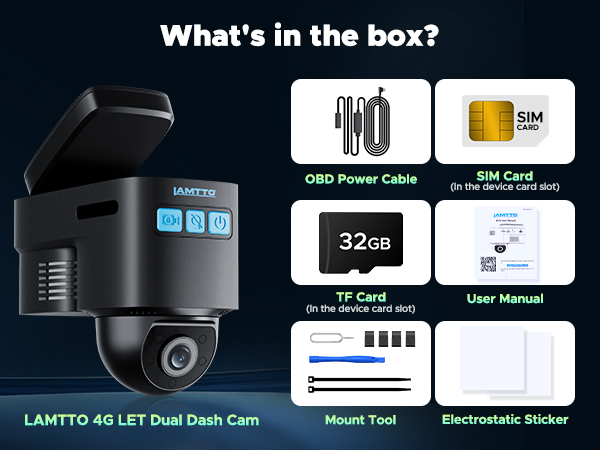 4G LTE Cellular Security Cam for Car