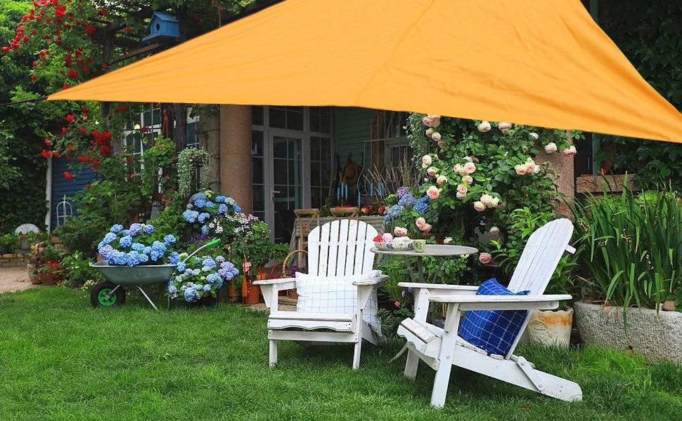Sun Shade Sail,10'x10'x10' UV Block Triangle Sun Shade Canopy forPatio Backyard