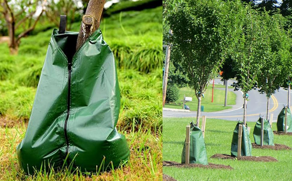 Tree Watering Bag 20 Gallons Watering Bag with SlowRelease, Tree Drop