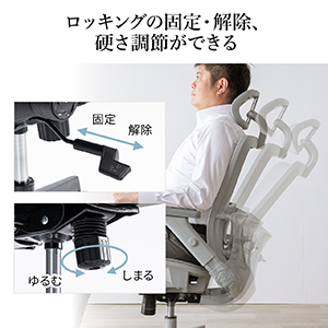 固定されたリリース硬度調整可能なメッシュチェアをロックします