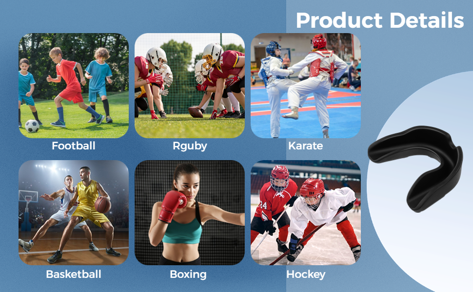 Sports Mouth Guard, 50 Pack Kids Youth Mouth Guard