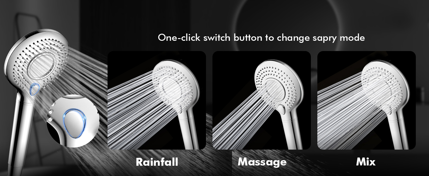 MEKO Hard Water Filter Shower Head, 15 Stage Shower Filter 3 Spray