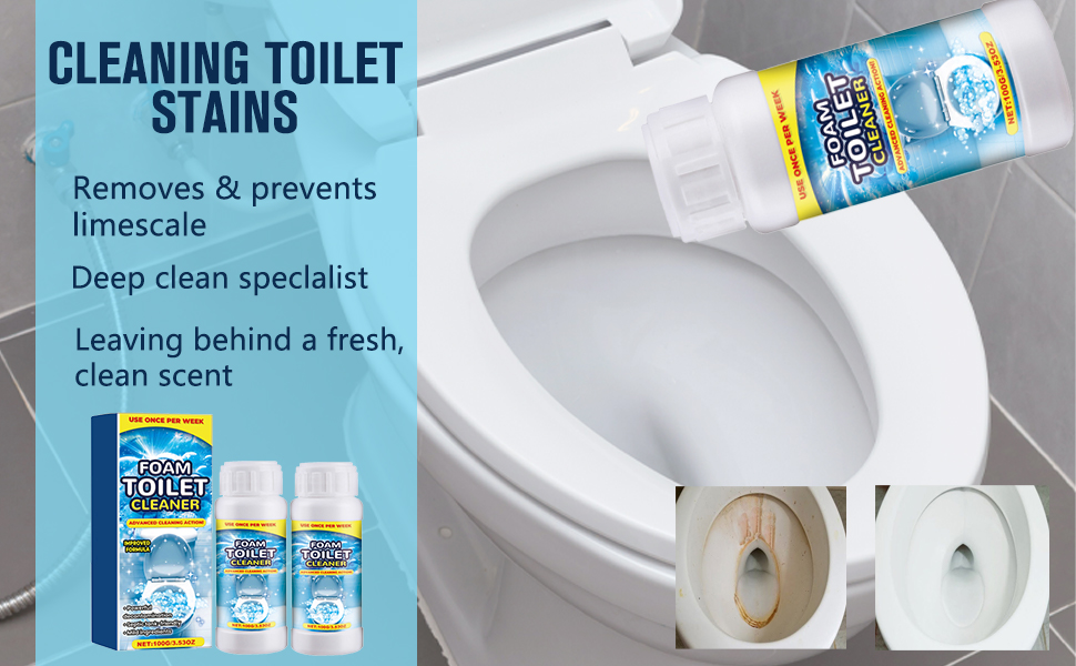 2Pcs Foam Toilet Cleaner