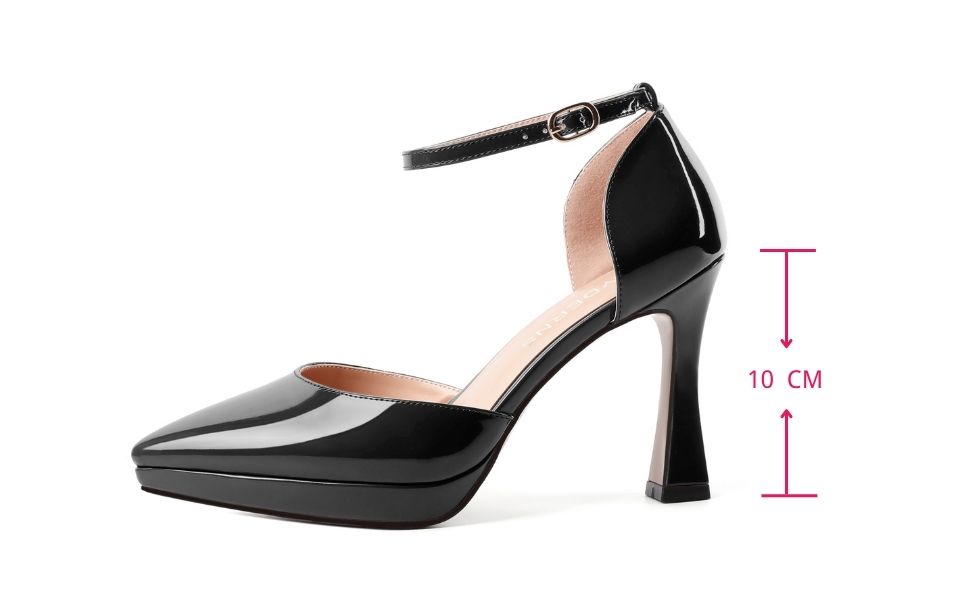 andwang enamel square strap heels 厚底 Enamel square strap heels