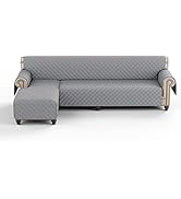 Sectional Couch Cover 1 Piece Reversible Waterproof L-Shaped Sofa Cover Chaise Lounge Couch Furni...