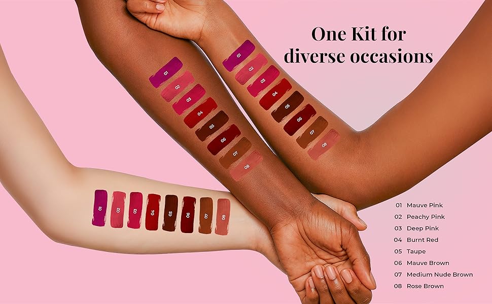 Lipstick, ayurvedic lipstick, pack of 8, mini lipstcik