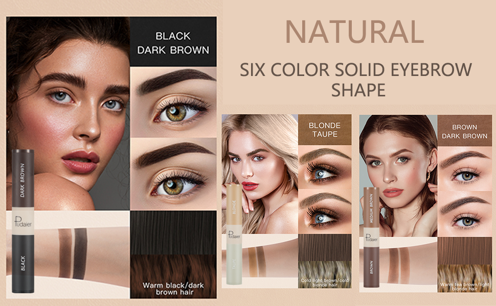 Eyebrow Stamp Stencil Kit2 Colors One Step Brow Makeup