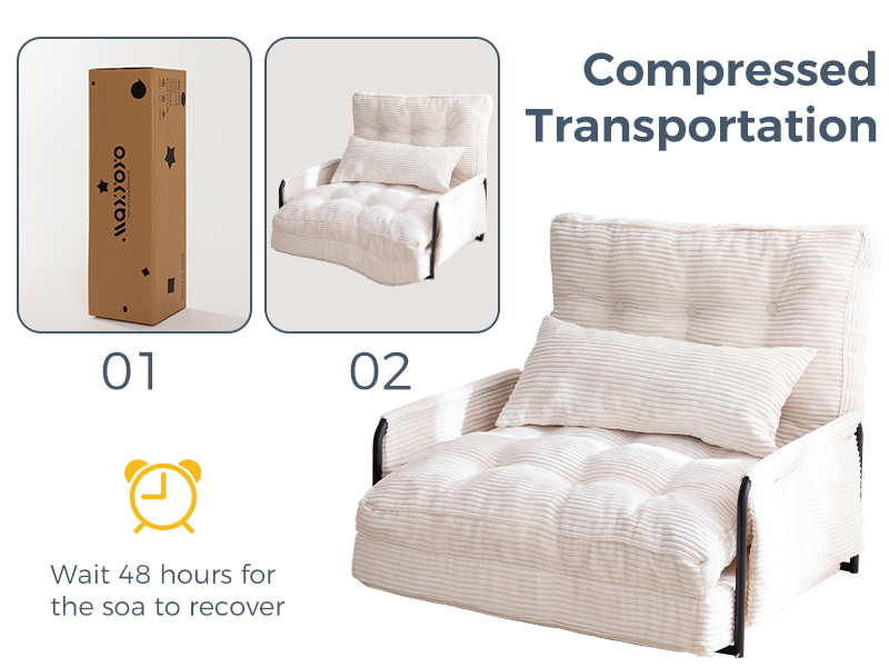 Adjustable Floor Sofa Couch with Pillow