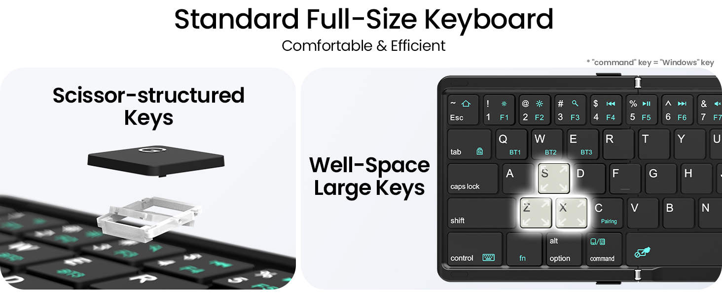 full size foldable keyboard