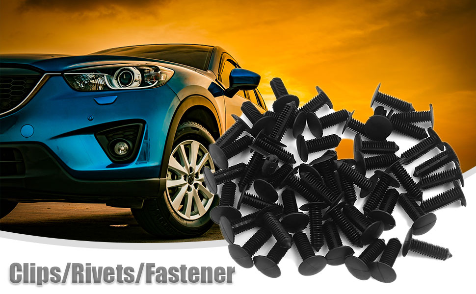 ACROPIX 8.5mm Hole Universal Screw Fastener Rivet Retainers Hood Push Pin Splash Guard Clip