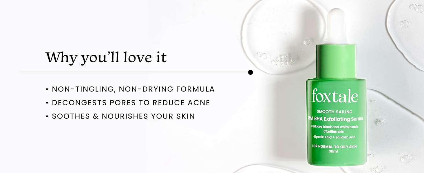 Foxtale Smooth Sailing AHA BHA Exfoliating Serum