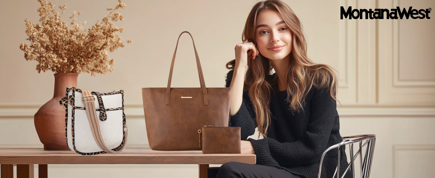 Montana West Tote Wallet Set