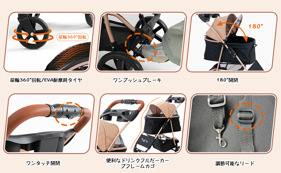 Amazon.co.jp: TRAIL TAIL ペットカート 犬用ベビーカー 小型犬