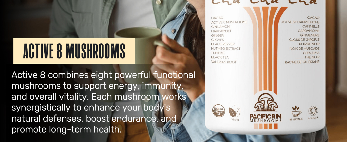 Active 8 Mushroom Supplement Cha Cha cha
