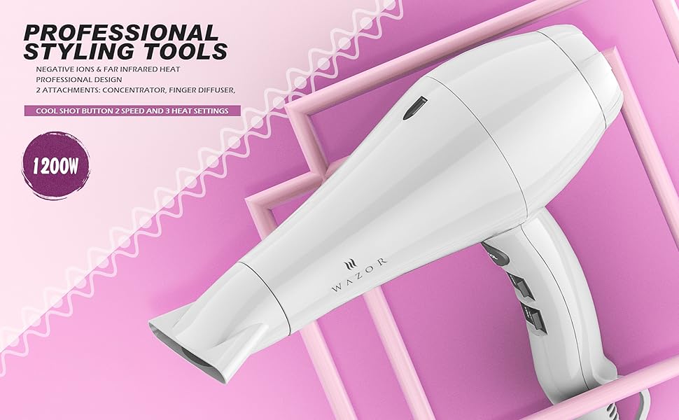 Amazon | 遠赤外線&イオンドライヤー 家用 1200W大風量プロ仕様