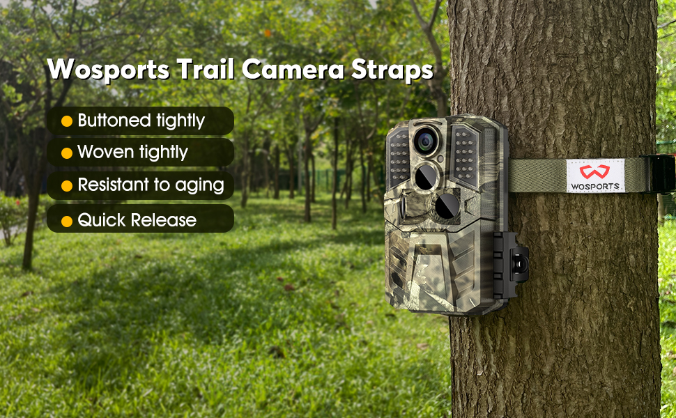 WOSPORTS Trail Camera Straps 2 pack, 78.7'' Wildlife Heavy