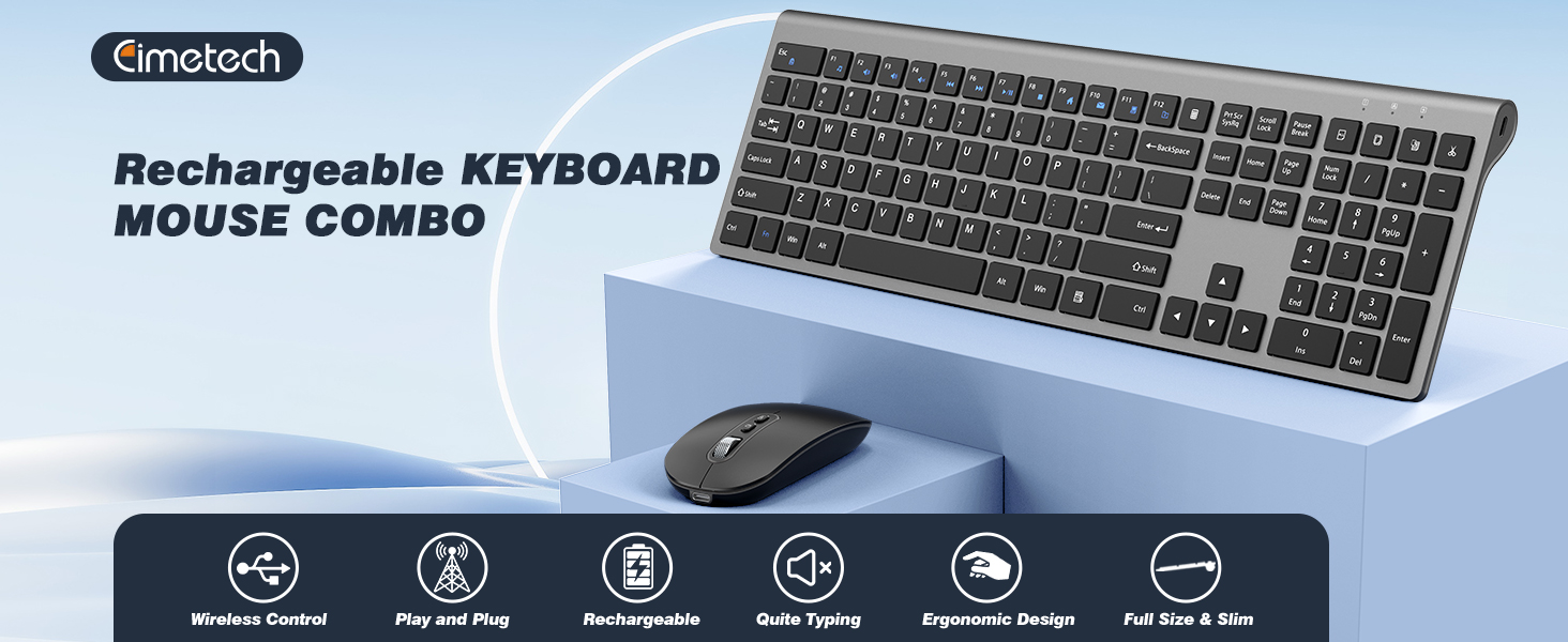 rechargeable keyboard mouse combo