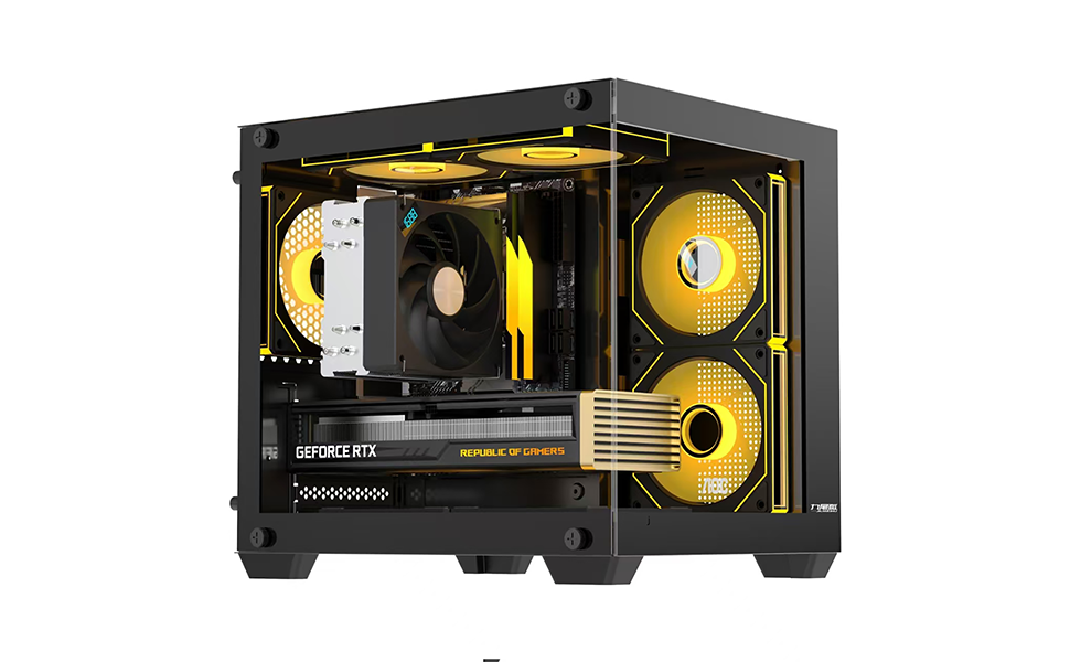 パソコンパーツ（itx） Amazon.co.jp: pcケース 小型 M-ATX ミニタワー ピラーレス