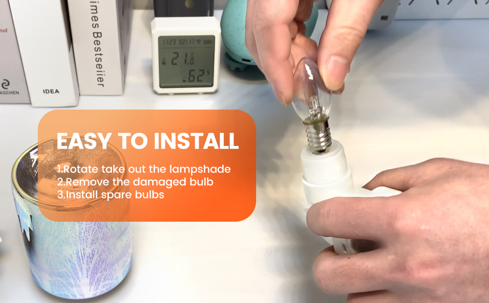 NOTSEK 6 Pack Plug in Wax Melt Burners Bulbs, Bulbs for Wax Burners