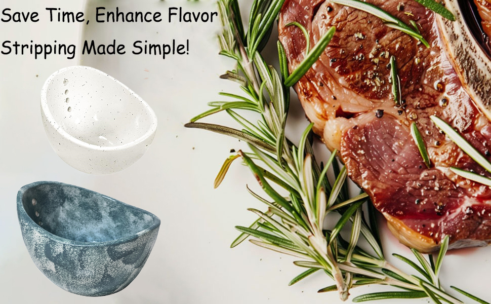 Pottery Herb Stripper Bowl