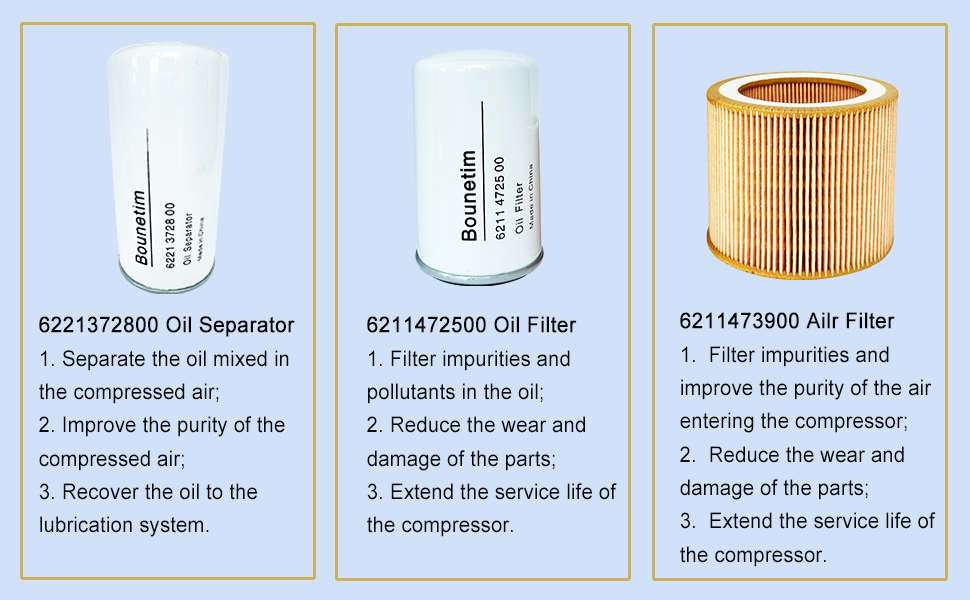 Filter Kit 6221372800 Air Oil Separator 6211472500 Oil