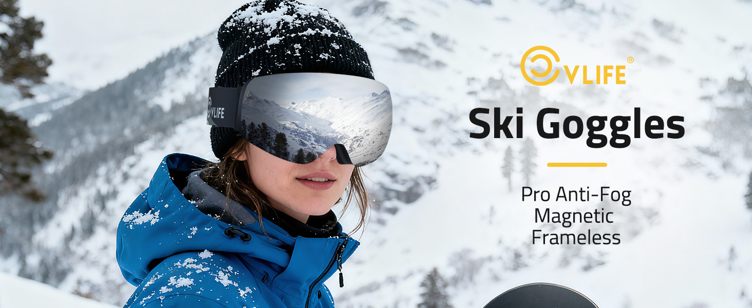 CVLIFE Ski Goggles OTG, Snow/Snowboard Goggles