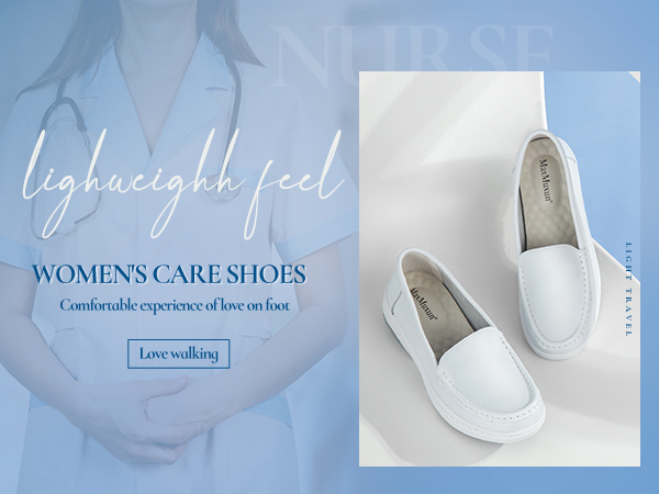 Amazon.com | MaxMuxun Women's Non Slip Nursing Shoes Leather