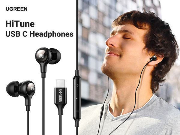 earphones headphones wired earbuds in-Ear earbuds USB Type C earphones