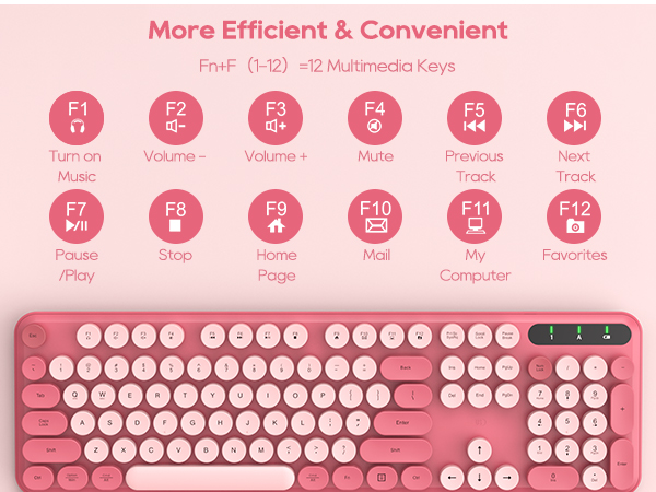 Fn+12 multimedia keys make work more efficient