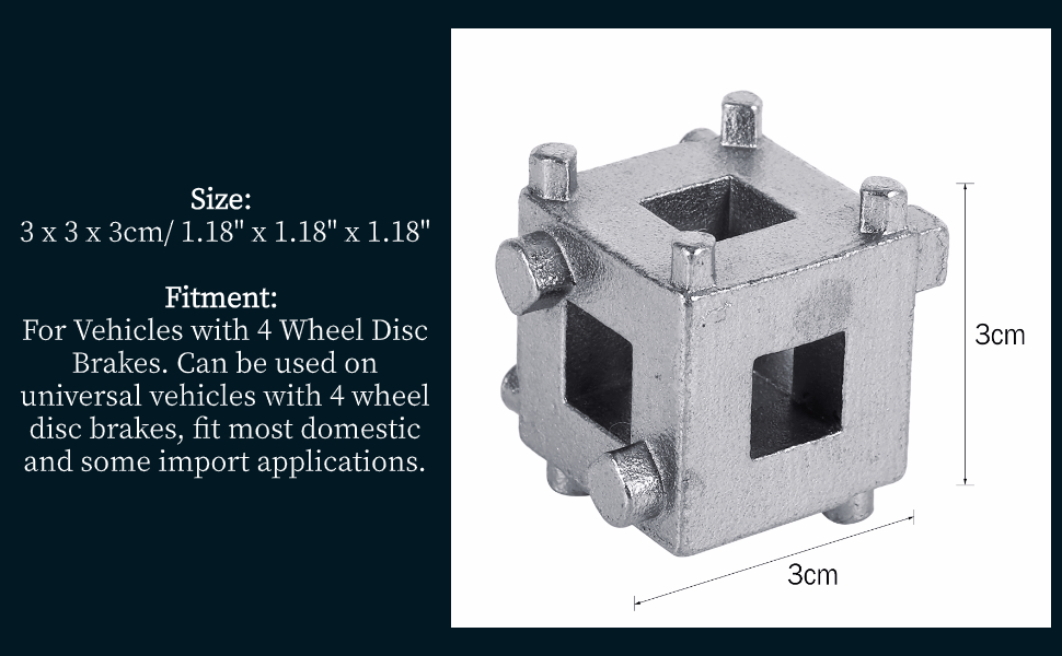 Disc Brake Piston spreader cube Tool,Car mini caliper Rear Disc Brake