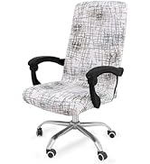 Smiry Stretch Printed Office Computer Chair Covers, Universal Desk Rotating Chair Slipcovers Remo...