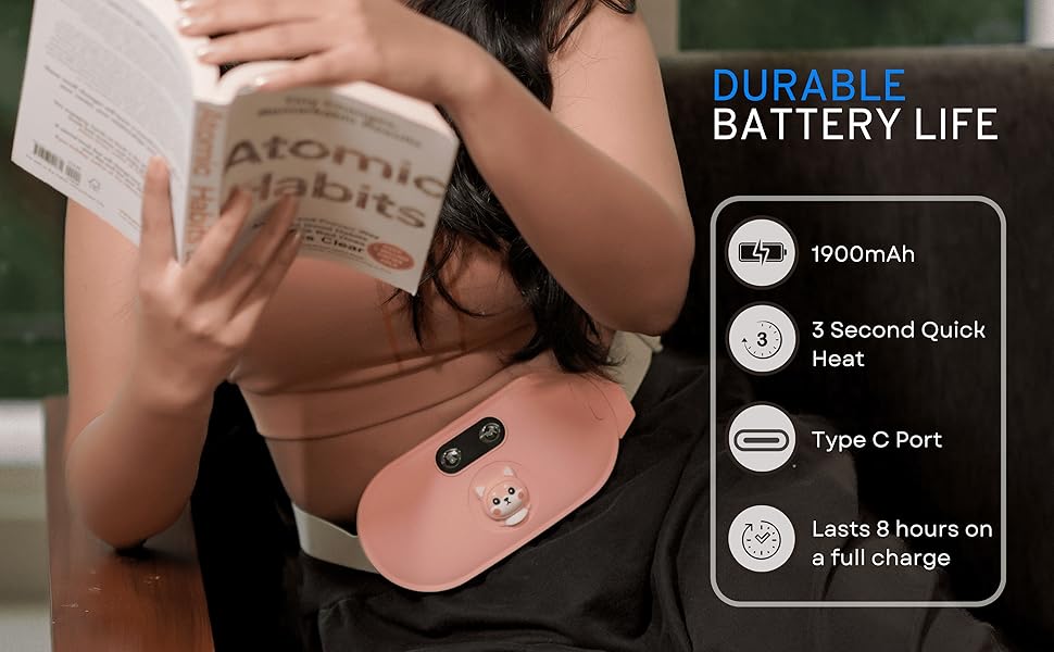 periods cramp massager battery life