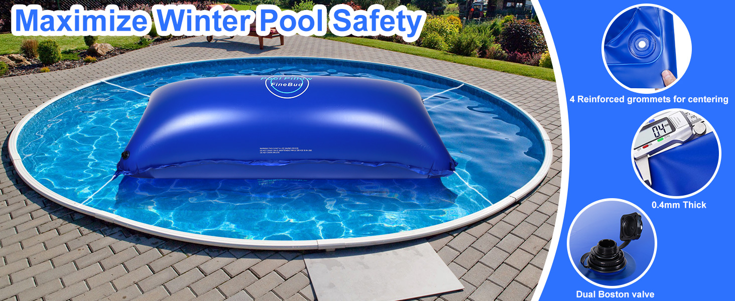 FineBud 4X8.5 ft Pool Pillows for Winter,Pool Pillows for
