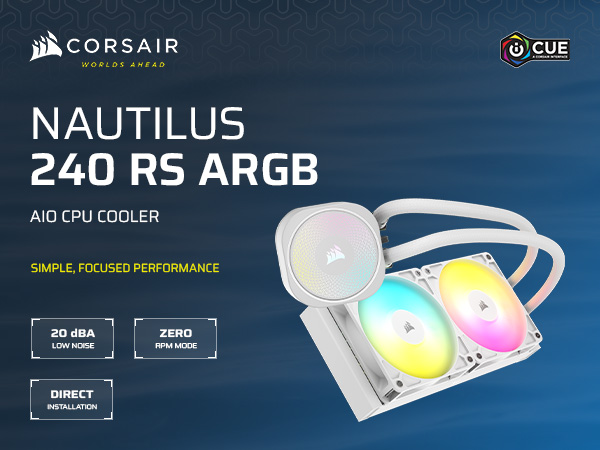 Amazon.com: CORSAIR Nautilus 240 RS ARGB Liquid CPU Cooler