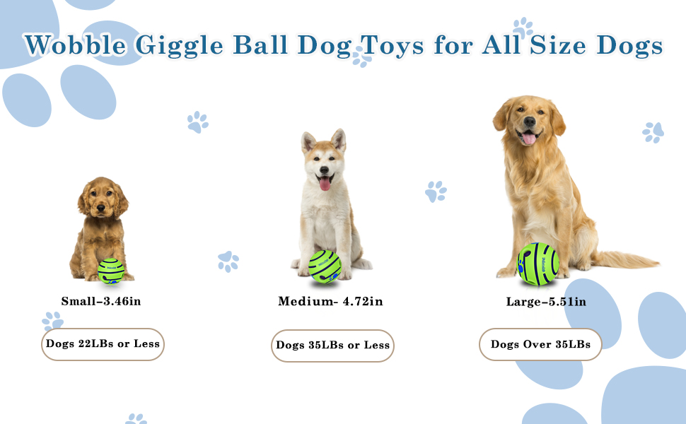 TAUCHGOE Giggle Dog Ball Interactive Dog Toys Ball 4.72" Squeaky Dog