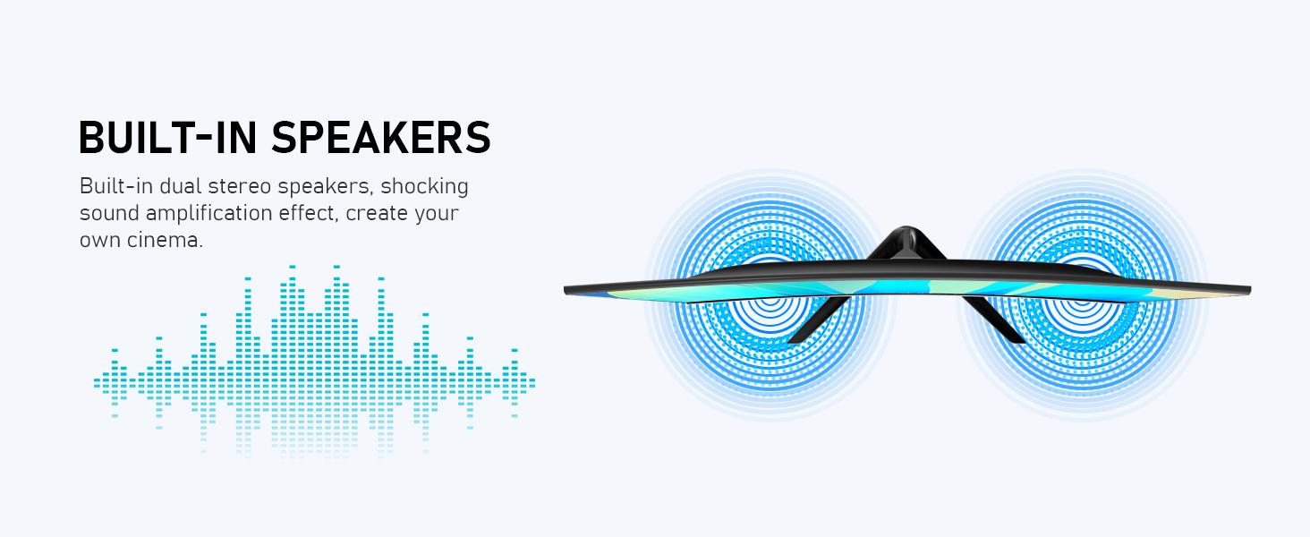 24.5 Inch Gaming Curved Monitor Built-in Speakers, 3000R 120Hz PC Screen Full HD 1080P