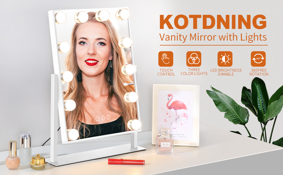 Kotdning vanity mirror with lights