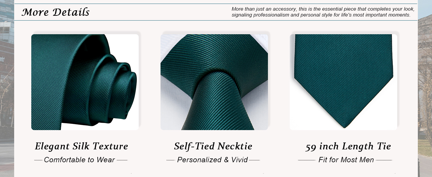 Professional Satin Necktie - Classic Formal Tie for Weddings, Business, Groomsmen